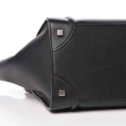 Celine Drummed Calfskin Mini Luggage Black 10 of 13