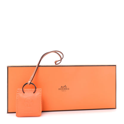 Hermes Milo Lambskin Swift Shopping Bag Charm Feu Gold 4 of 4