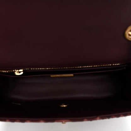 Chanel Snakeskin Mini Rectangular Flap Burgundy 5 of 13