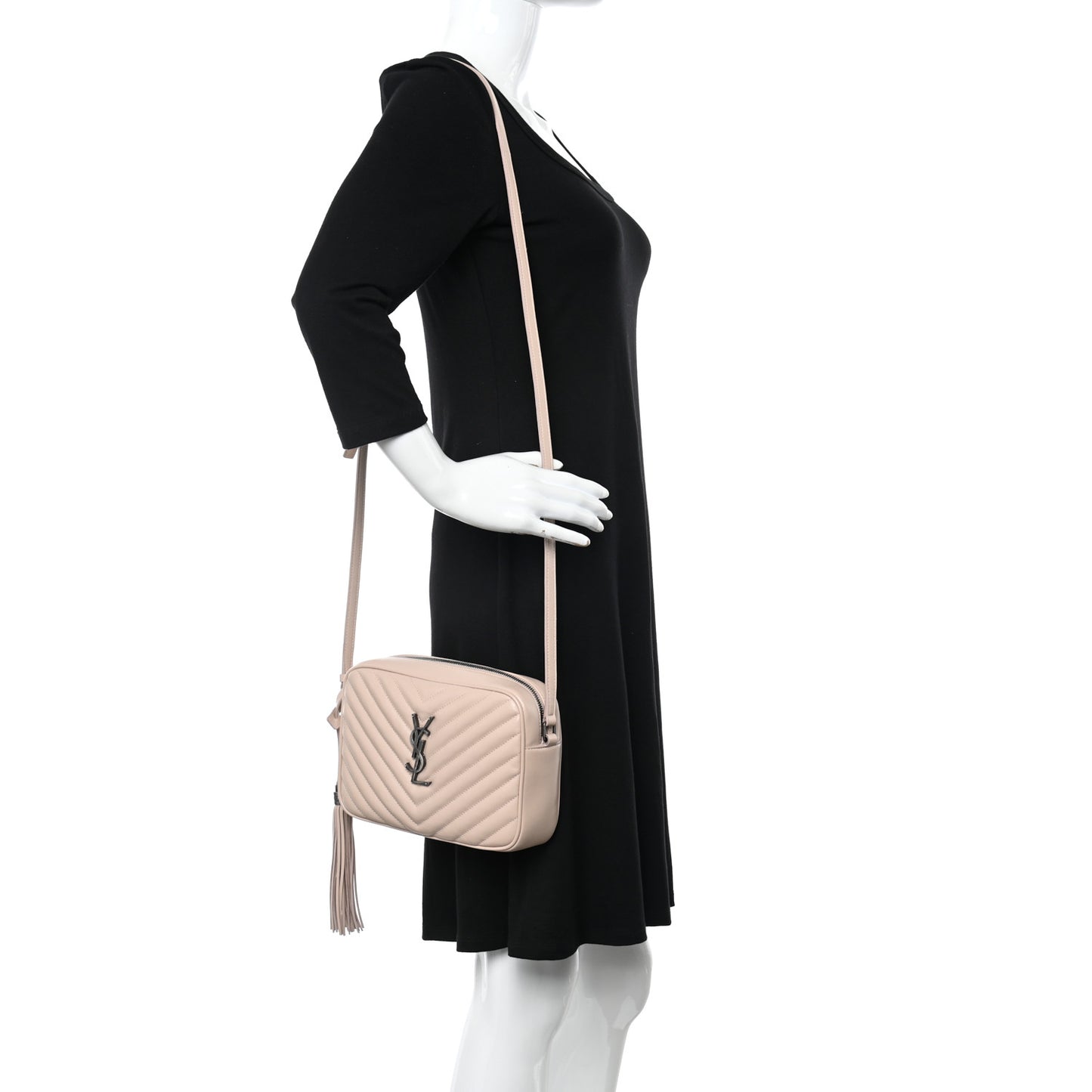 Calfskin Matelasse Monogram Lou Camera Bag Marble Pink