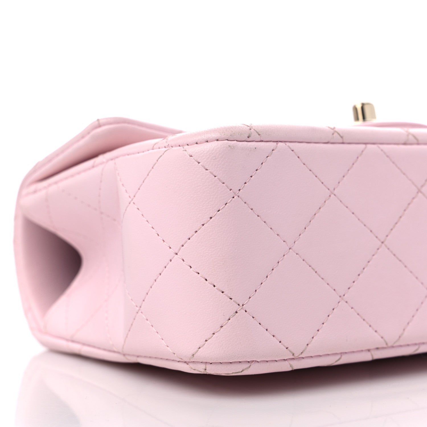 Chanel Lambskin Quilted Mini Top Handle Rectangular Flap Light Pink 8 of 12