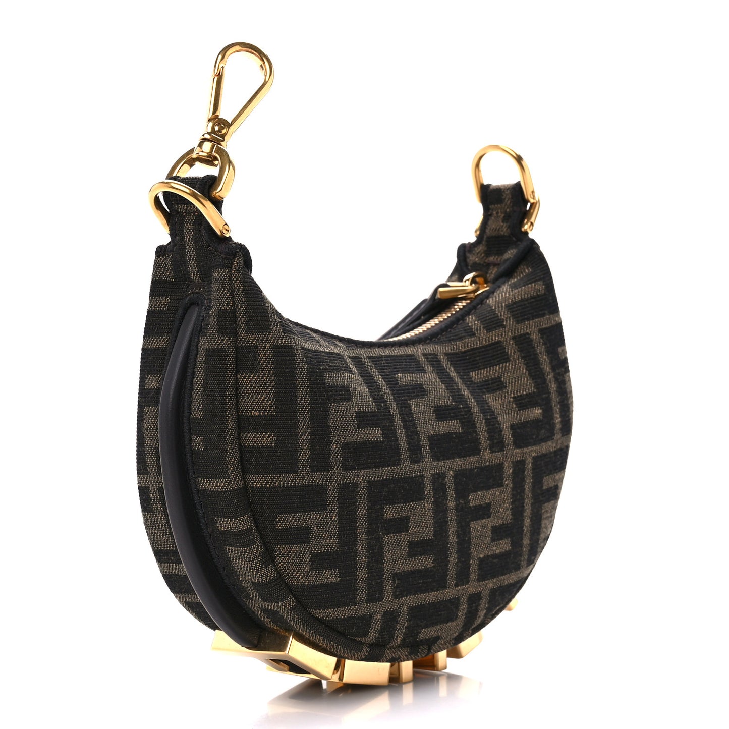 Fabric Jacquard FF 1974 Nano Fendigraphy Hobo Charm Tobacco Moro