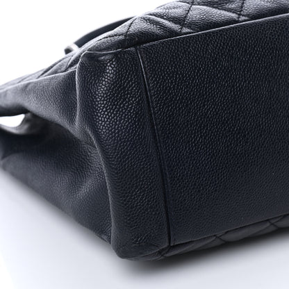Chanel Caviar Quilted Grand Shopping Tote GST Navy Blue 8 of 10