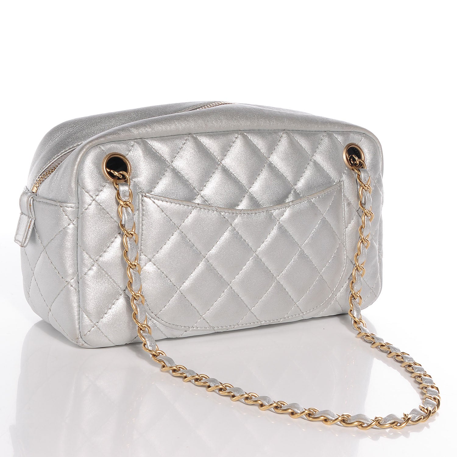 Chanel Calfskin Small Reissue Camera Case Metallic Silver 3 of 7