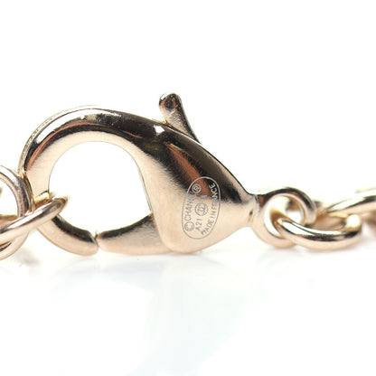 Chanel Pearl Crystal Chain CC Necklace Gold 5 of 6
