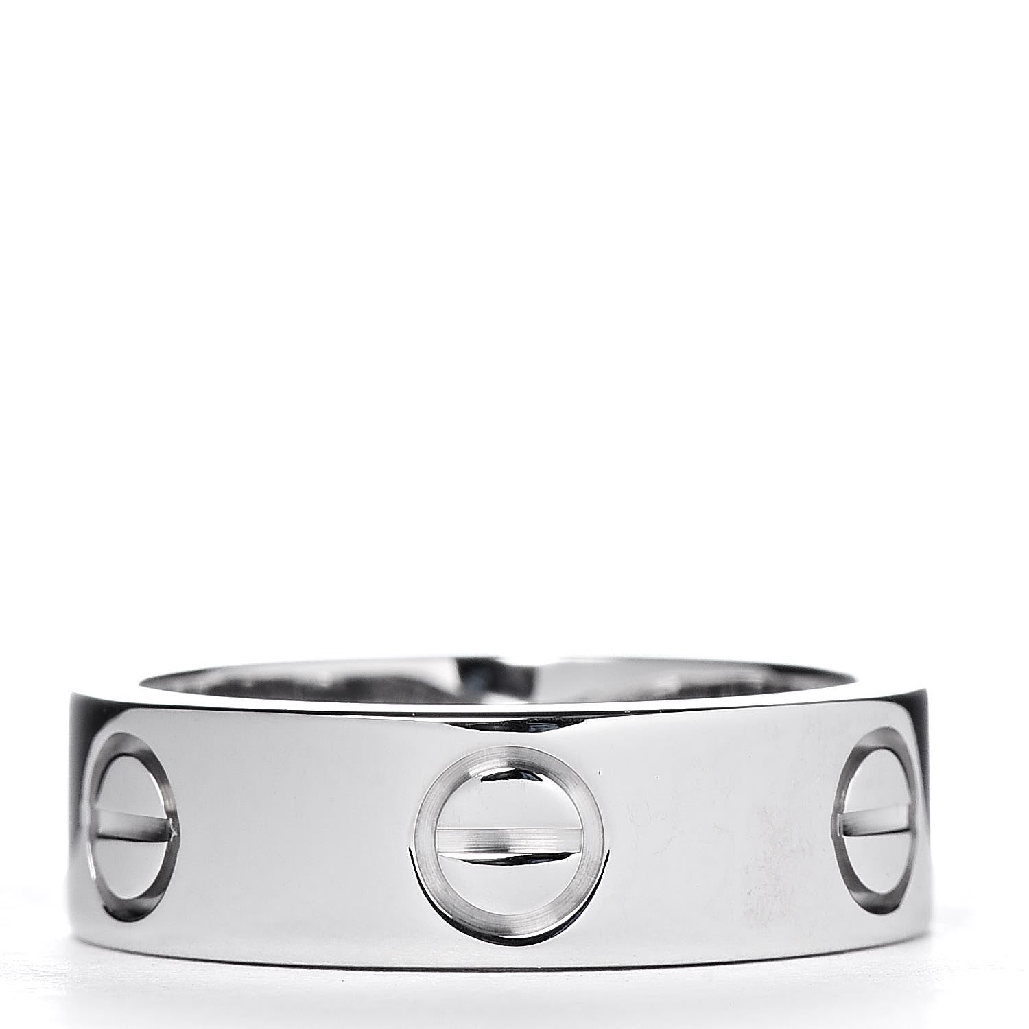 Cartier 18K White Gold 5.5mm LOVE Ring 49 4.75 3 of 5