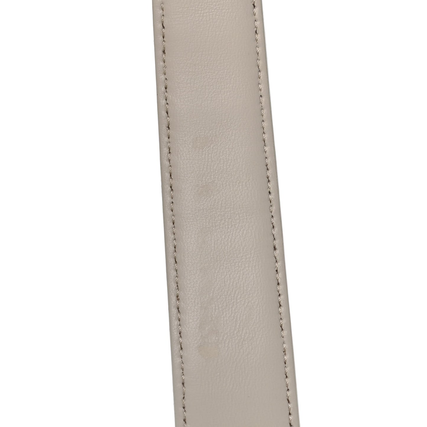 Calfskin Crocodile Embossed Box Shoulder Bag 16 Cream