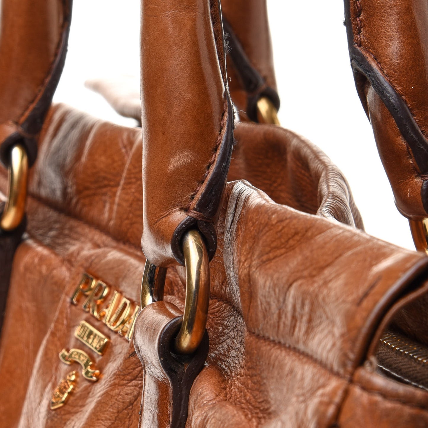 Soft Calf Shopping Tote Brown