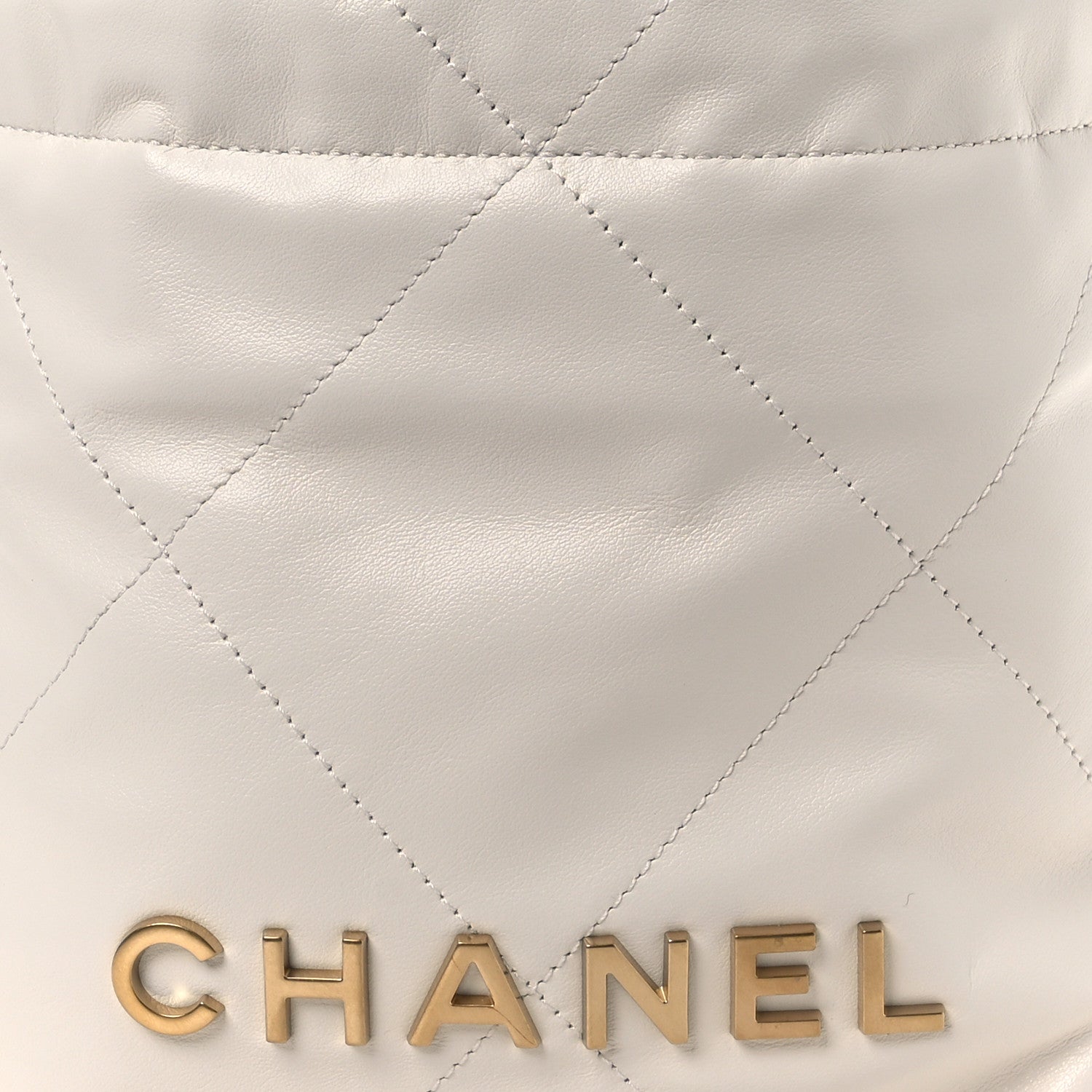 Chanel Shiny Calfskin Quilted Mini Chanel 22 White 1792563