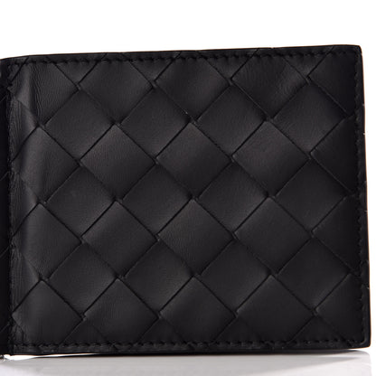 Bottega Veneta Nappa Maxi Intrecciato Bi-Fold Money Clip Wallet Black 9 of 9