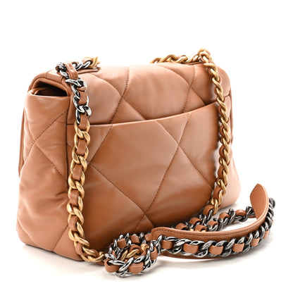 Chanel Lambskin Quilted Medium Chanel 19 Flap Brown 3 of 10