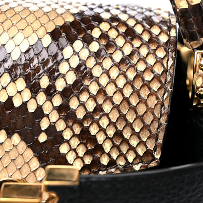 Louis Vuitton Taurillon Snakeskin Mini Capucines Black 11 of 12