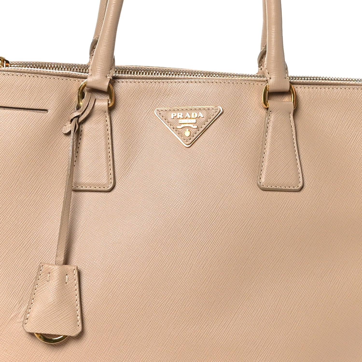 Prada Saffiano Large Galleria Double Zip Tote Pomice 7 of 9