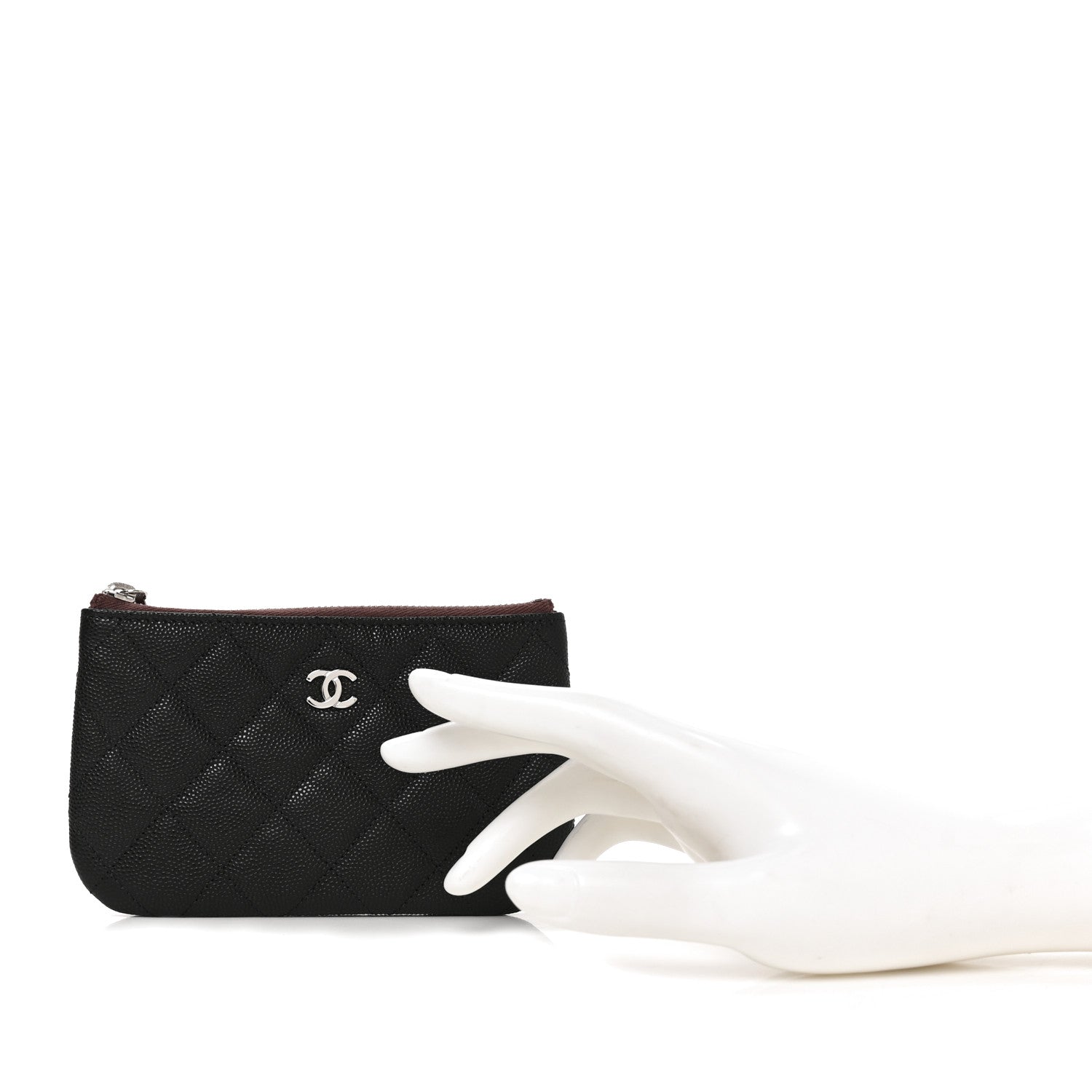Chanel Caviar Quilted Small Cosmetic Case Black 2 of 8