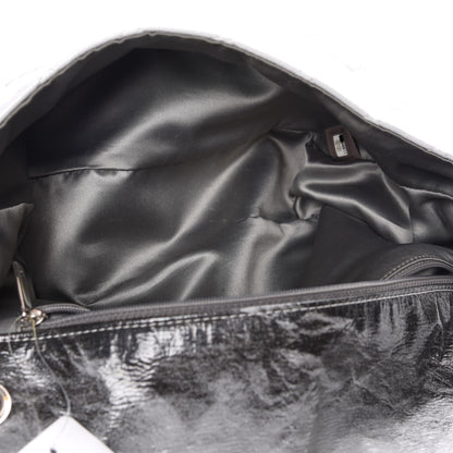 Chanel Vinyl Quilted Jumbo Melrose Degrade Flap Black 5 of 7