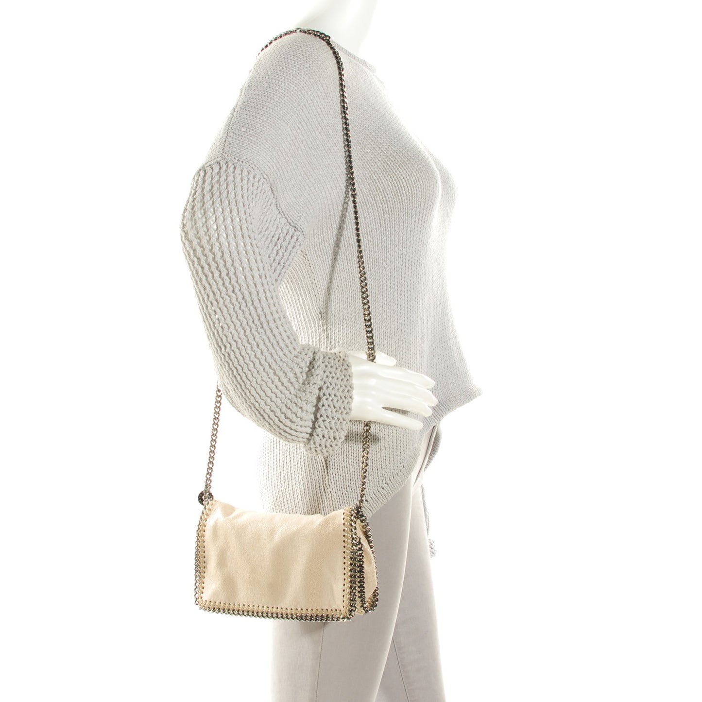 Shaggy Deer Falabella Crossbody Bag Gold