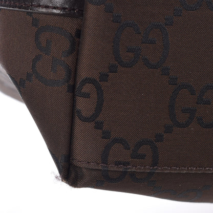 Gucci Nylon Monogram Hobo Dark Brown 12 of 14