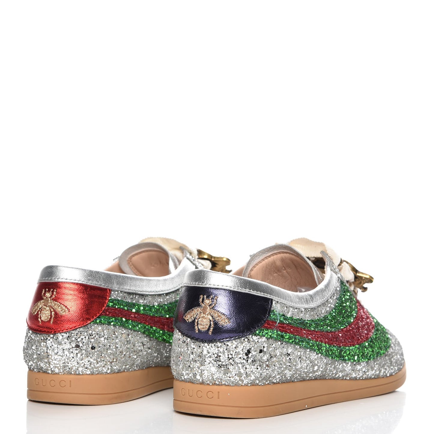 Glitter Fabric Web Falacer Sneakers 39 Silver