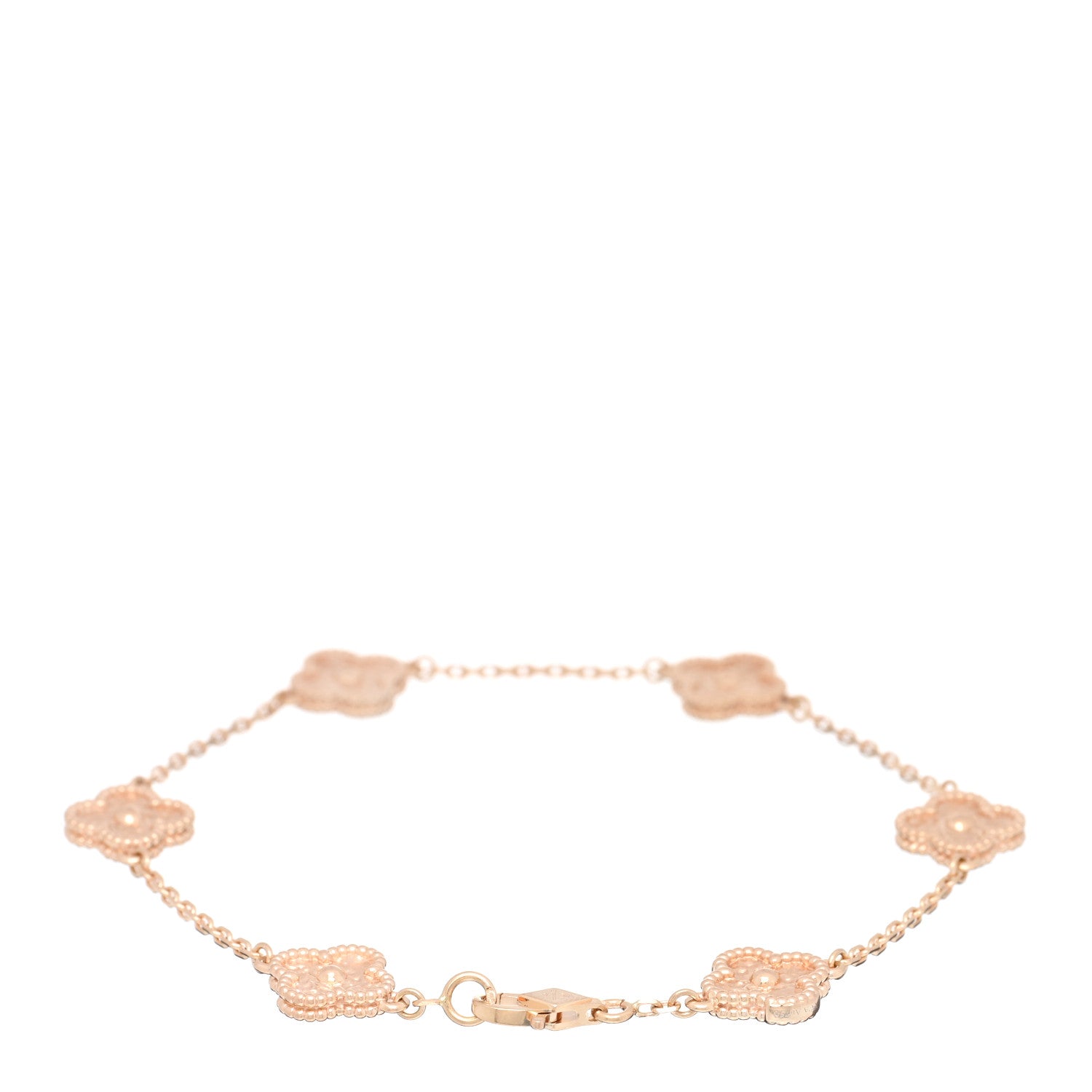 Van Cleef & Arpels 18K Rose Gold 6 Motifs Sweet Alhambra Bracelet 2 of 3
