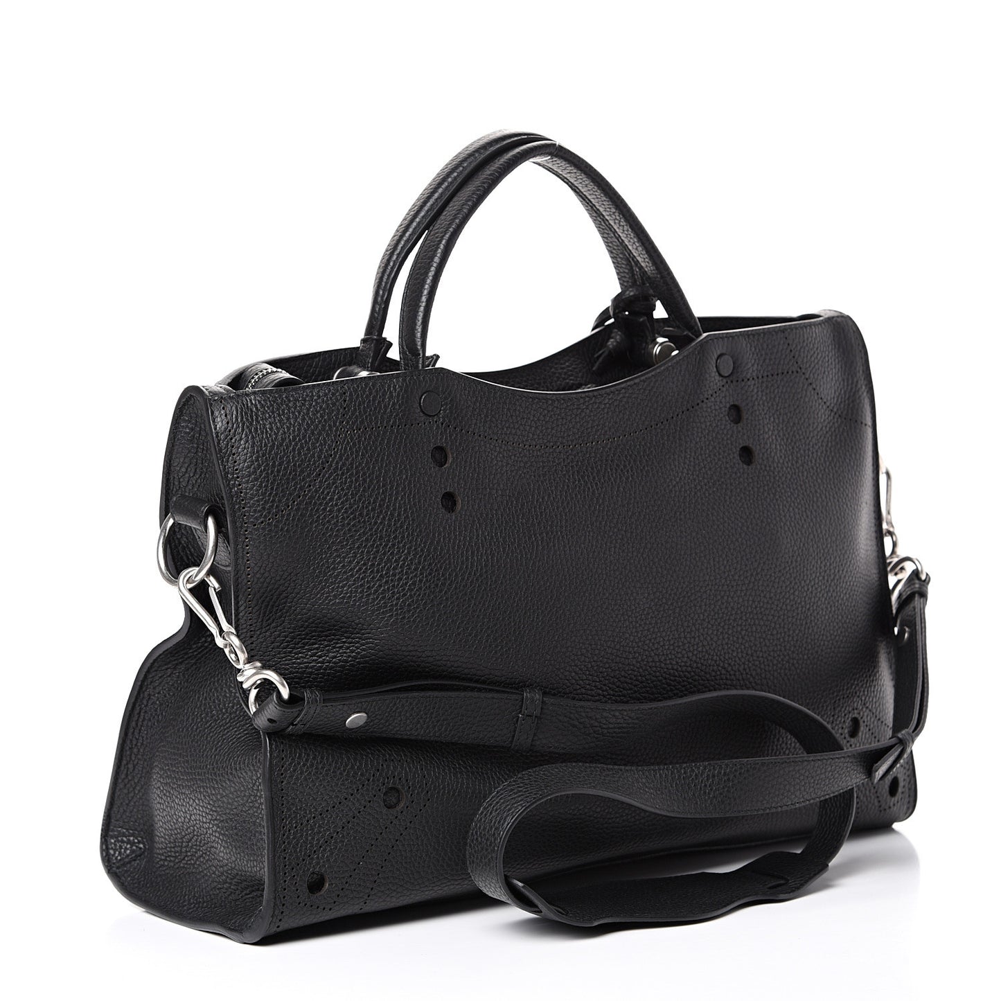 Veau Grana Perforated Blackout Hardware City Black