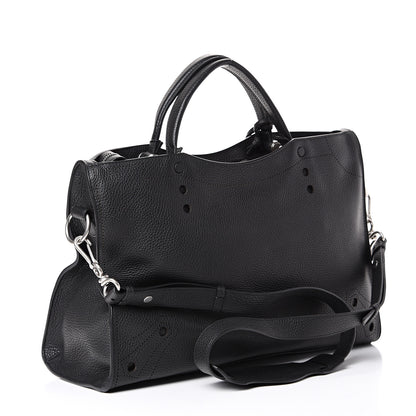 Balenciaga Veau Grana Perforated Blackout Hardware City Black 2 of 9