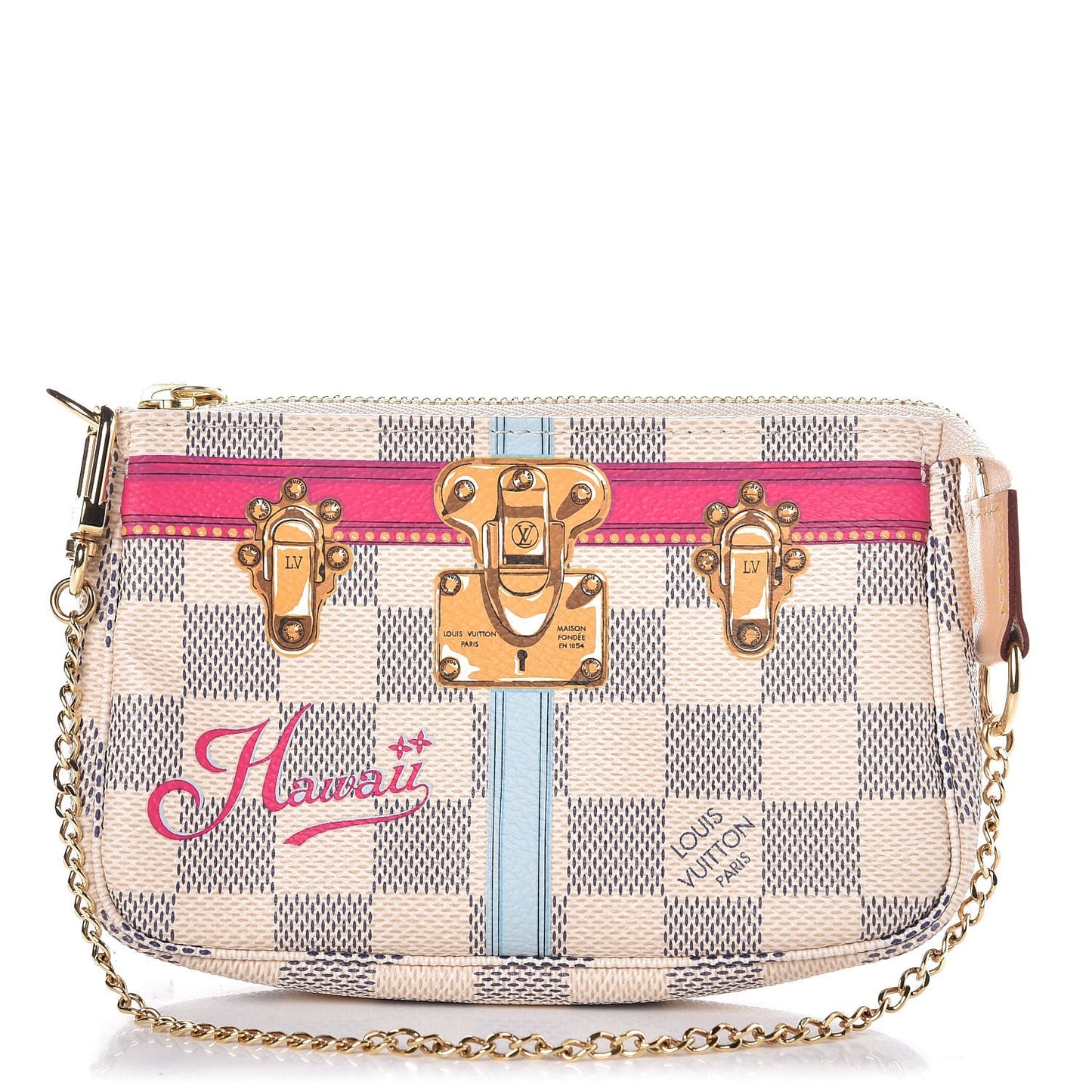 Damier Azur Summer Trunks Hawaii Mini Pochette Accessories