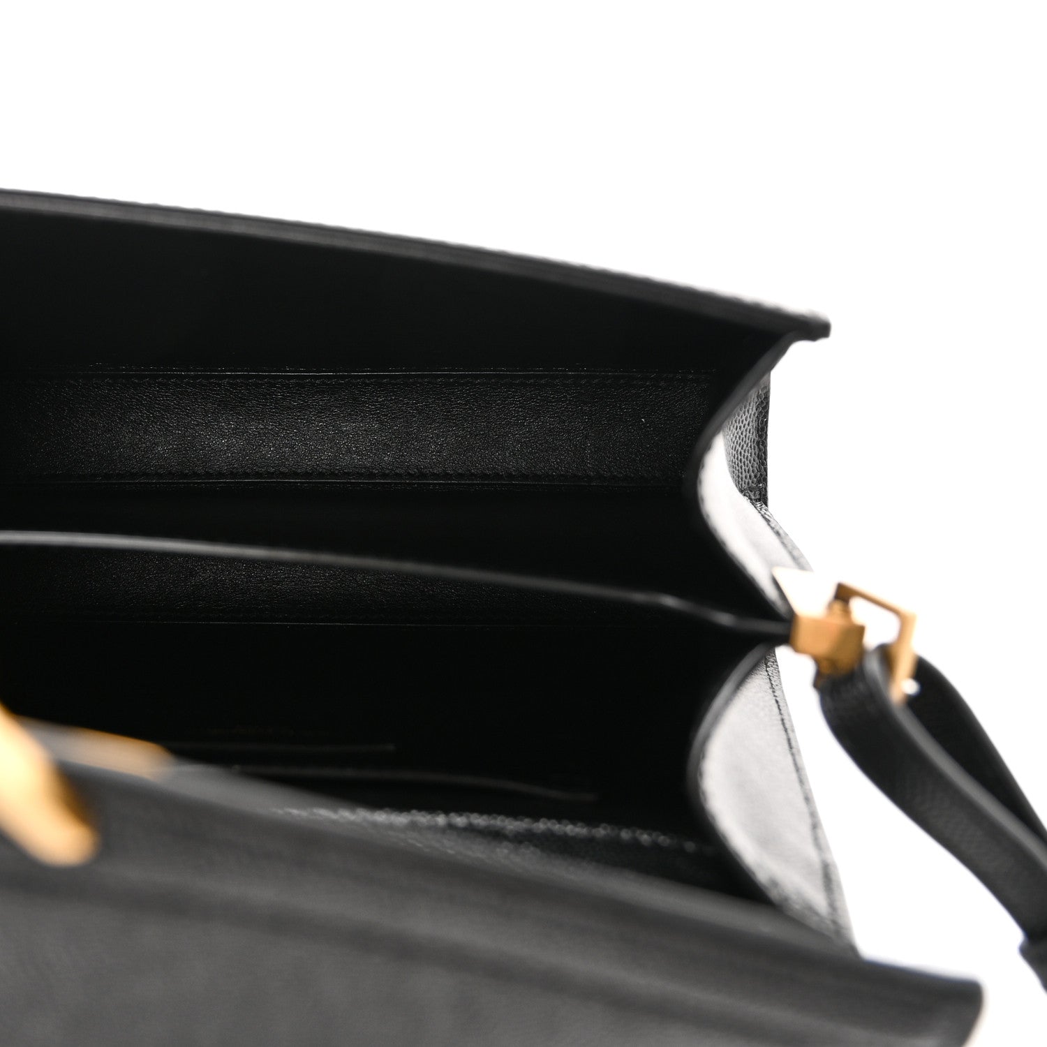 Saint Laurent Grain De Poudre Mini Classic Monogram Cassandra Top Handle Black 5 of 10