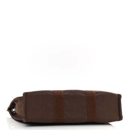 Hermes Canvas Herline GM Tote Brown 4 of 9
