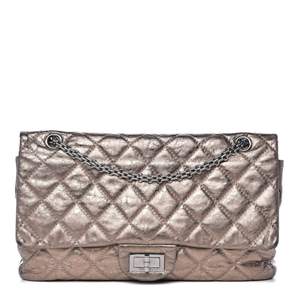 Chanel Metallic Aged Calfskin Quilted 2.55 Reissue 227 Flap Dark Silver 1 of 15