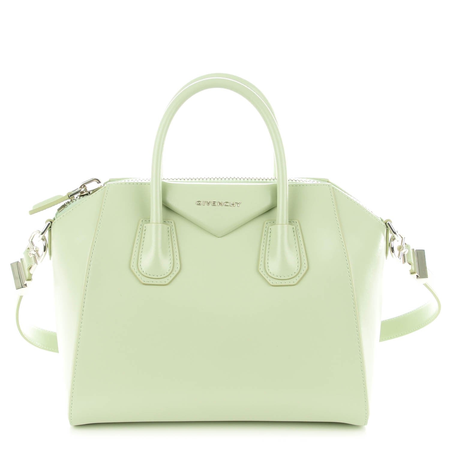 Givenchy Shiny Lord Calfskin Small Antigona Aqua Green 1 of 7