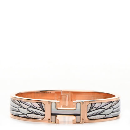 Hermes Enamel Narrow Pegase Pop Clic Clac H Bracelet PM Sable Soie 1 of 6