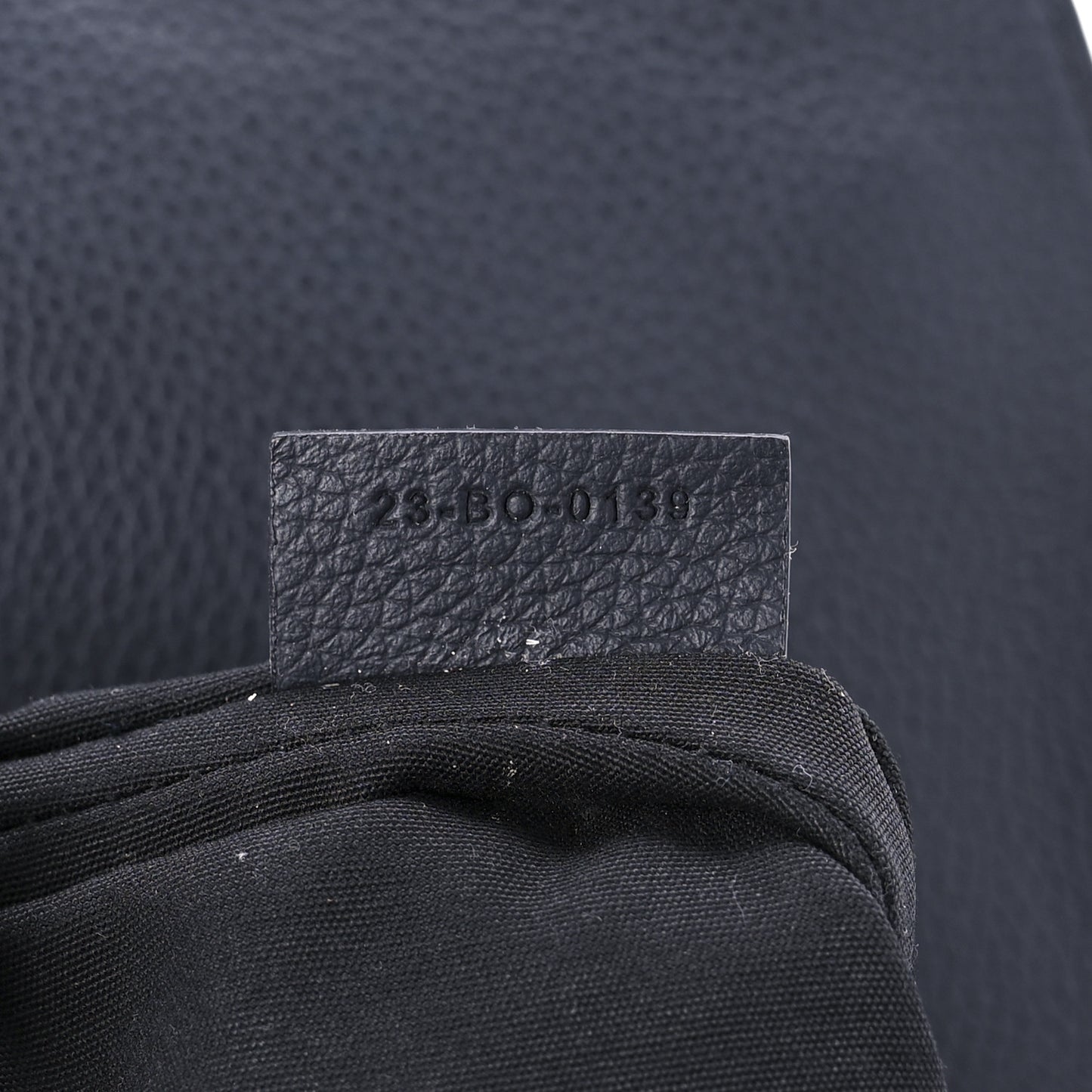 Grained Calfskin Saddle Messenger Bag Navy Blue