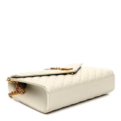 Saint Laurent Grain De Poudre Textured Mixed Matelasse Medium Triquilt Monogram Satchel Porcellana 3 of 7