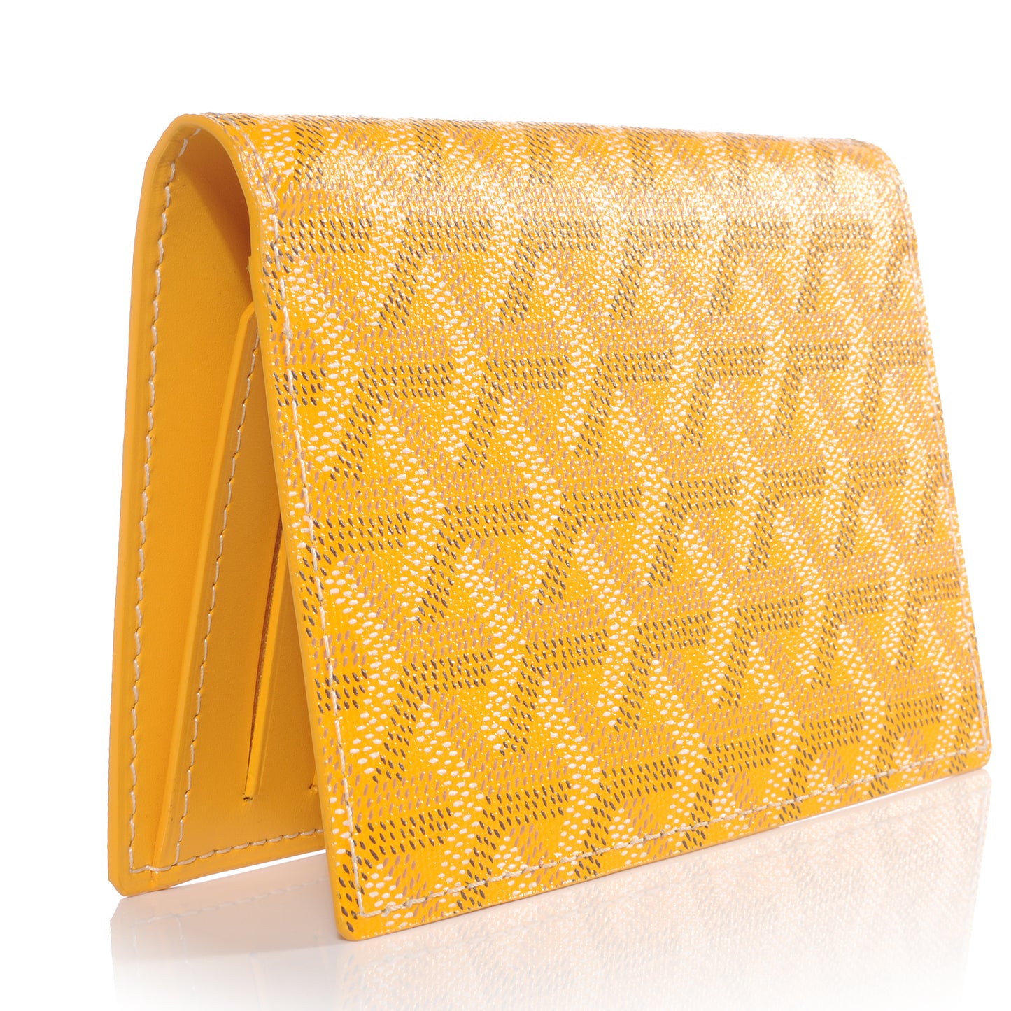 Goyardine Passport Wallet Yellow