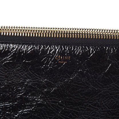 Celine Shiny Goatskin Large Trio Crossbody Bag Black 8 of 11