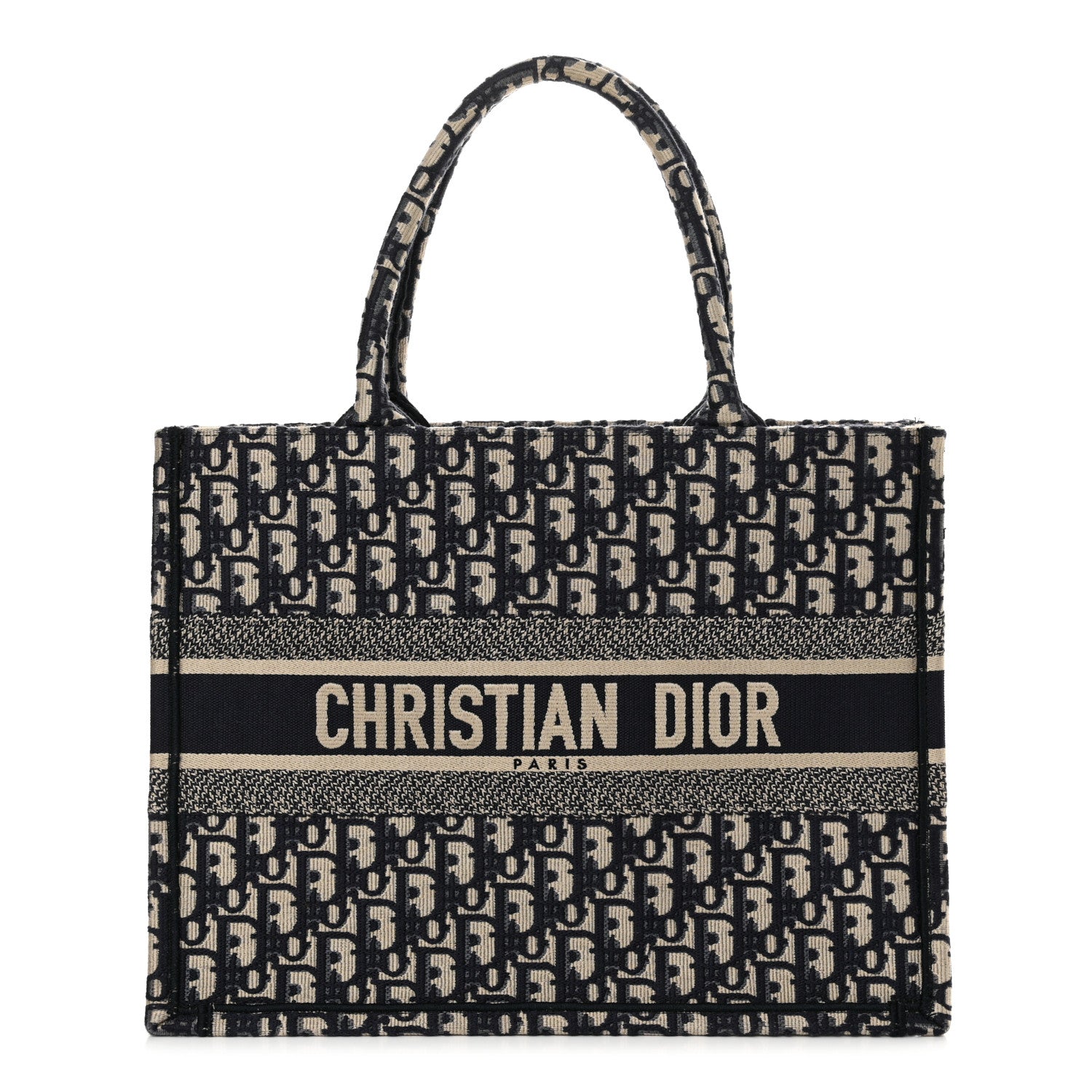 Christian Dior Oblique Medium Book Tote Blue Multicolor 1 of 14