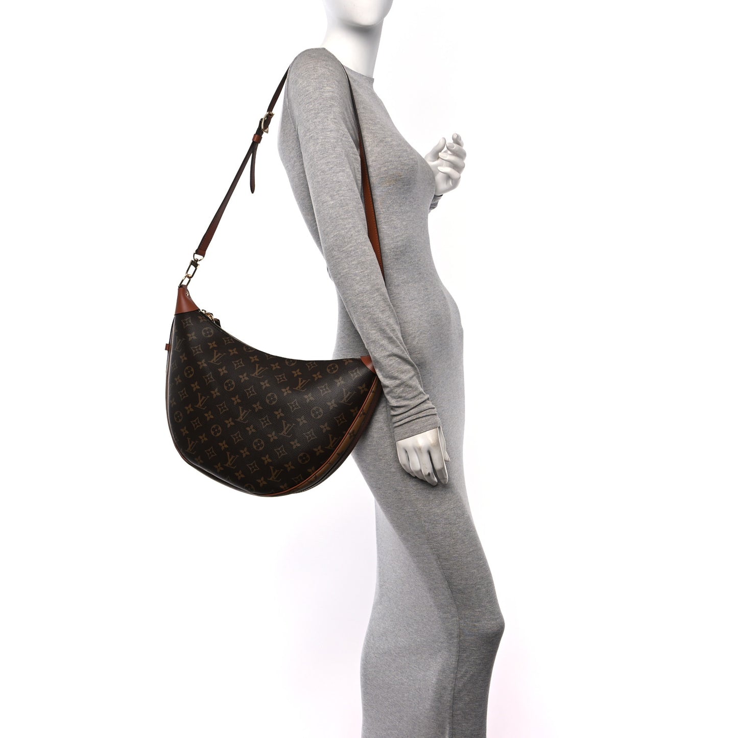 Reverse Monogram Loop Hobo