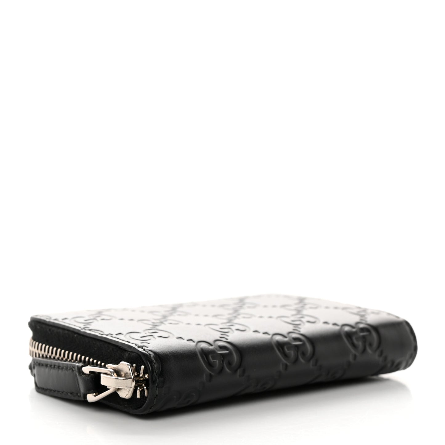 Guccissima Zip Around Card Case Black