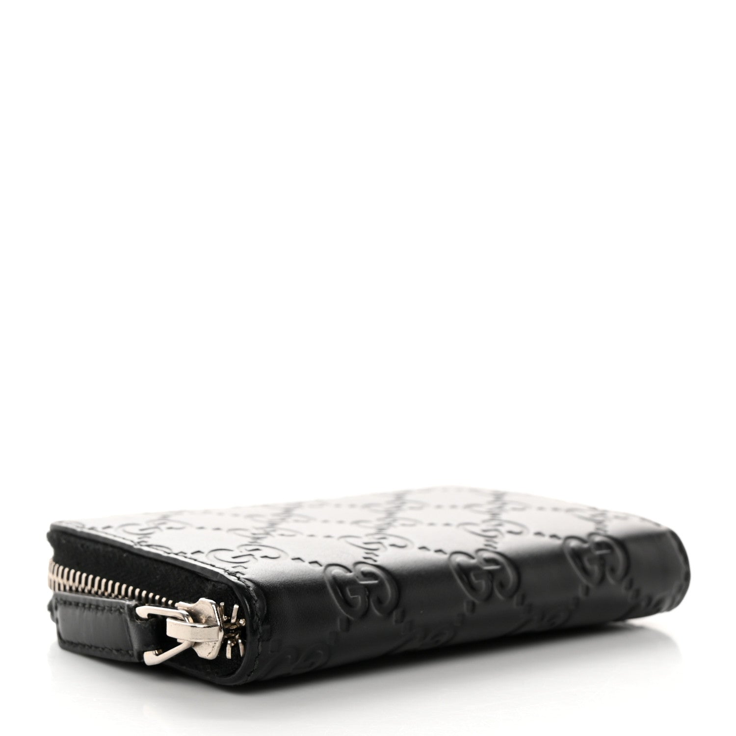 Gucci Guccissima Zip Around Card Case Black 4 of 14