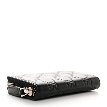 Gucci Guccissima Zip Around Card Case Black 4 of 14