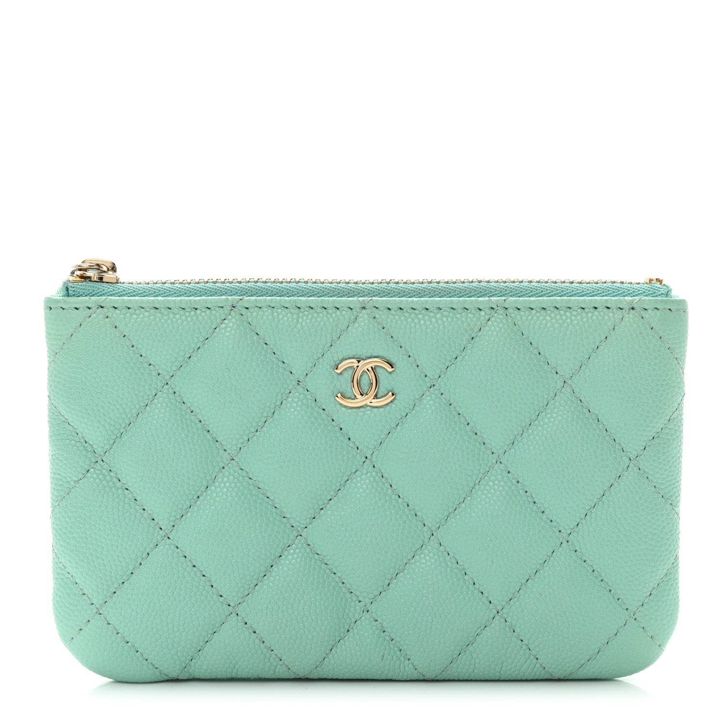 Chanel Caviar Quilted Small Cosmetic Case Light Blue 1 of 8