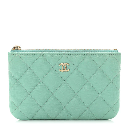 Chanel Caviar Quilted Small Cosmetic Case Light Blue 1 of 8