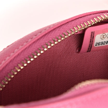 Chanel Caviar Quilted Zip Around Classic Coin Purse Pink 7 of 8