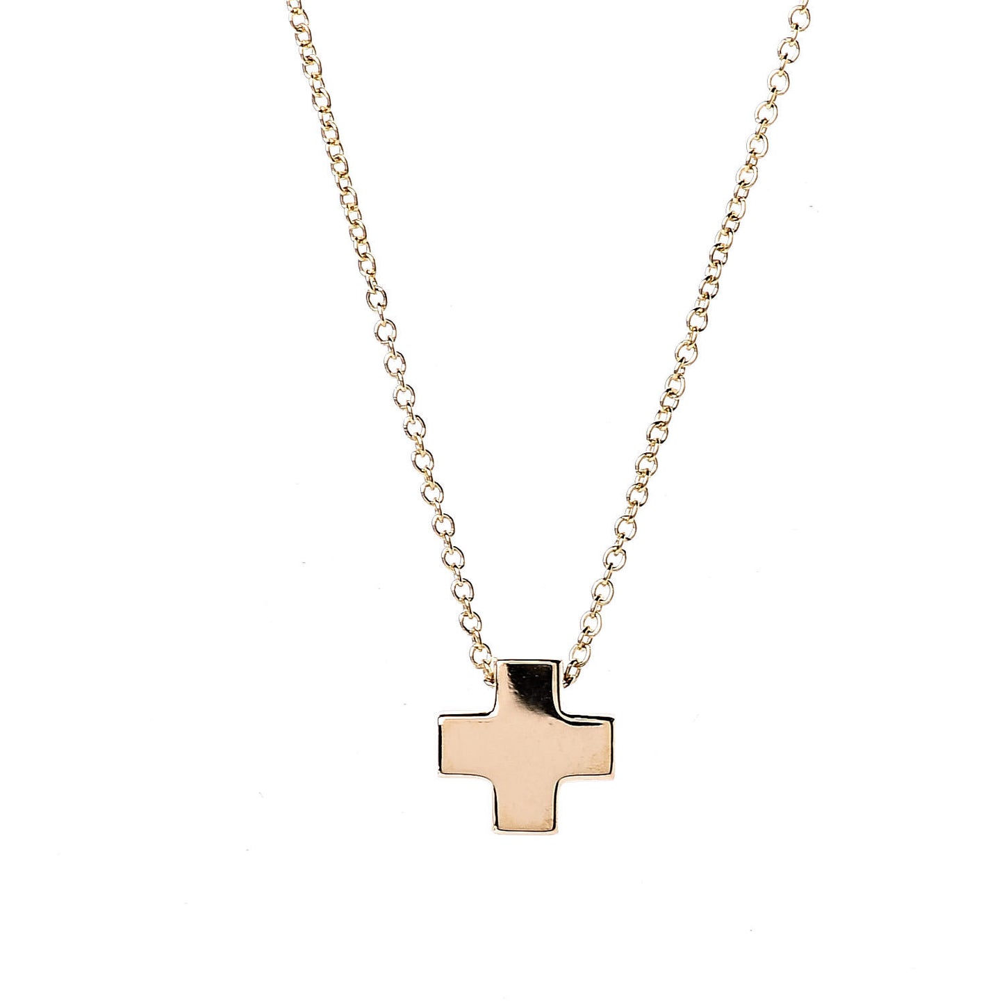 18K Yellow Gold Cruciform Cross Pendant Necklace