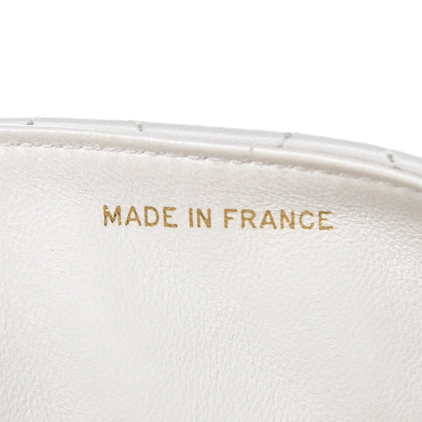Lambskin Quilted Mini Flap White