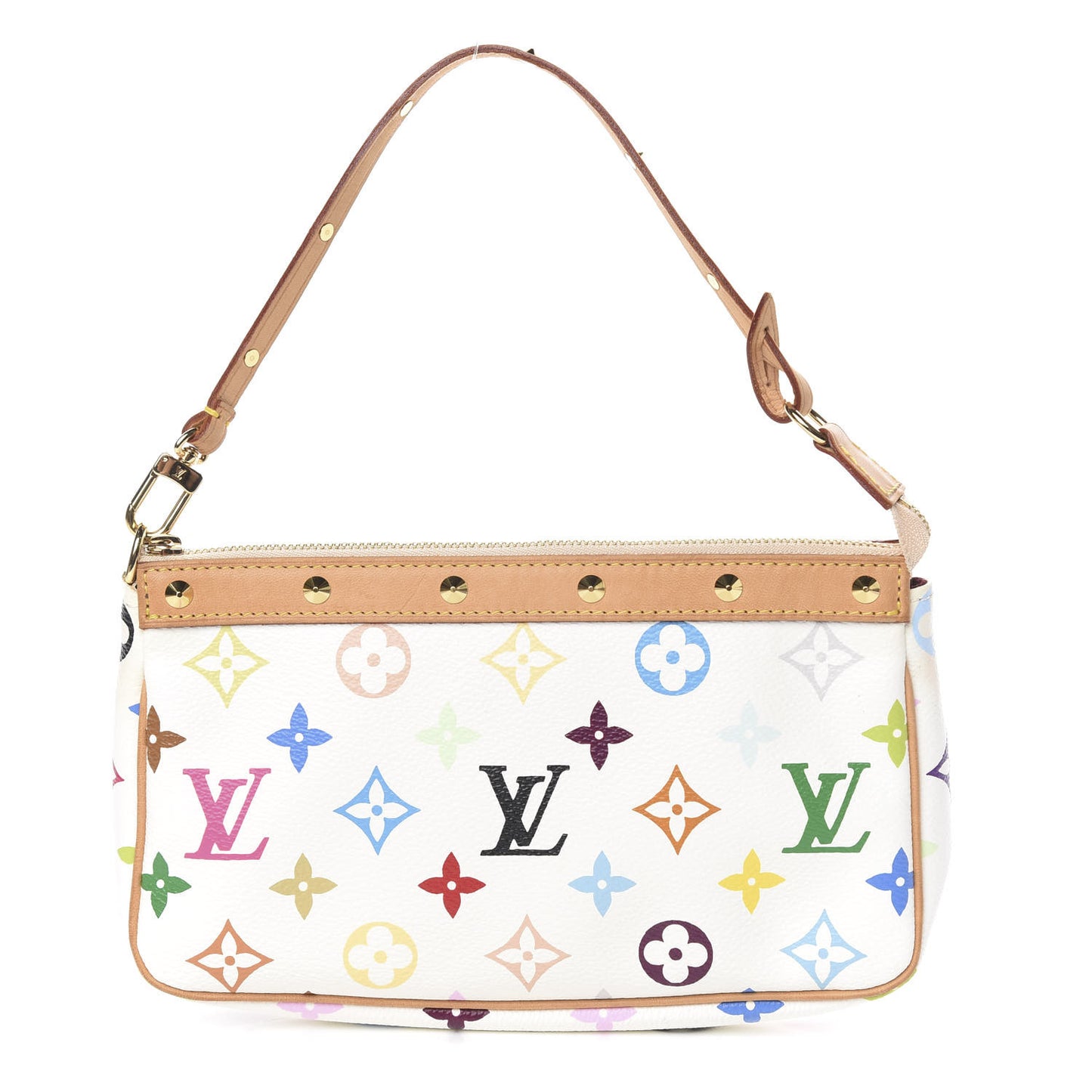 Monogram Multicolor Pochette Accessories White