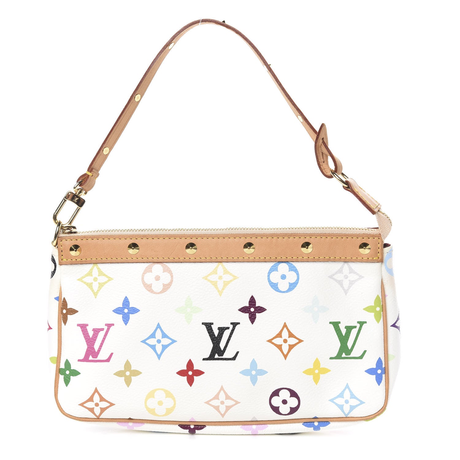 Louis Vuitton Monogram Multicolor Pochette Accessories White 1 of 12