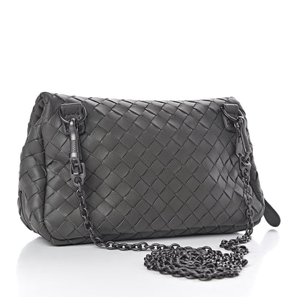 Bottega Veneta Nappa Intrecciato Small Chain Crossbody Light Grey 3 of 11