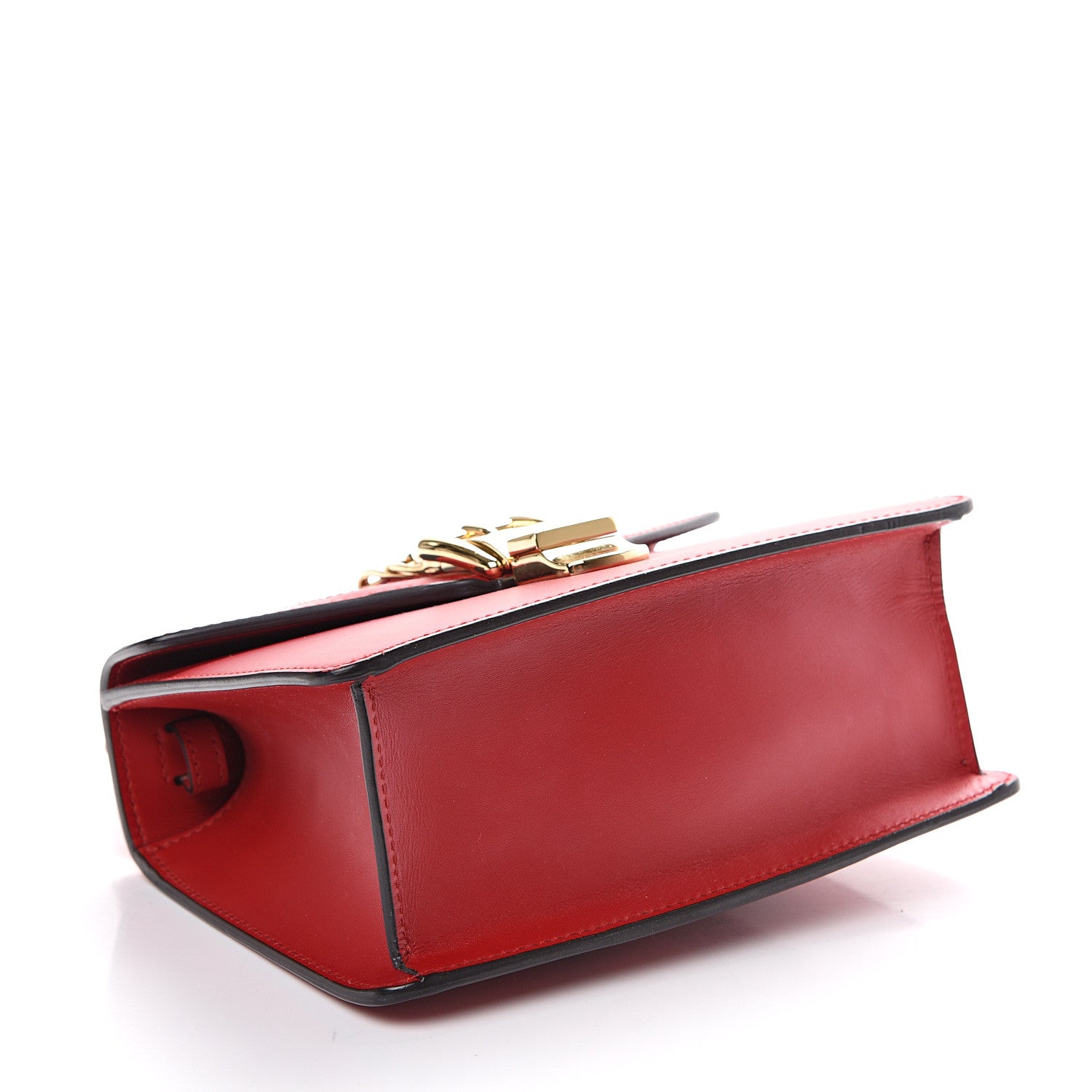 Gucci Calfskin Mini Sylvie Top Handle Bag Hibiscus Red 3 of 9