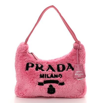 Prada Terry Cloth Mini Re-Edition 2000 Bag Petalo Black 1 of 10